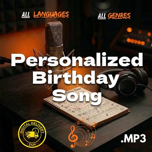 Custom Birthday Song | Personalized MP3 With Lyrics (digital Download) - Etsy