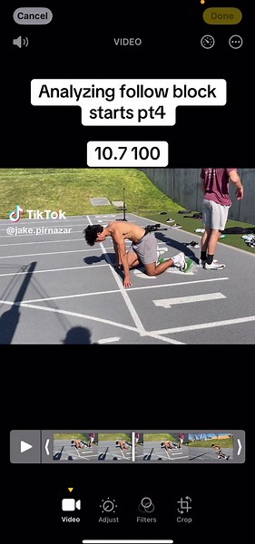 Analyzing Follow Block Starts Technique for 100m