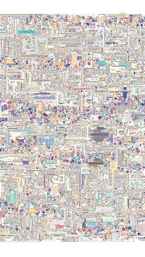 @art on Instagram: "James Merrill’s (@lostpixels) artistic process centers on building custom algorithms that generate visual systems rather than fixed images. He sets parameters, rules, and constraints, then allows code to introduce variation, chance, and emergent form, often inspired by natural patterns and mathematical structures. The final works reflect a balance between human intention and machine autonomy, where the artist designs the system and the algorithm completes the composition."