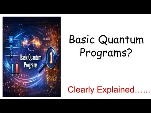 Basic Quantum Programs Using Qiskit | Superposition, Entanglement Grover… | Dr.Sangeetha vimalraj
