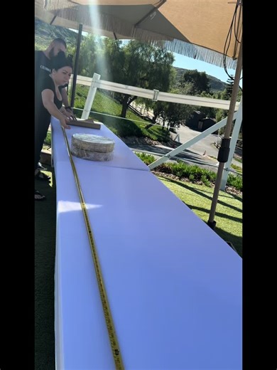 Beautiful 14’ wedding cocktail hour grazing table for 140 guests in Sourhern California