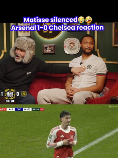 Matisse silenced on Havertz 96th minute goal to send arsenal to the carabao Cup final #arsenal #chelsea #carabaocup #footballtiktok #havertz
