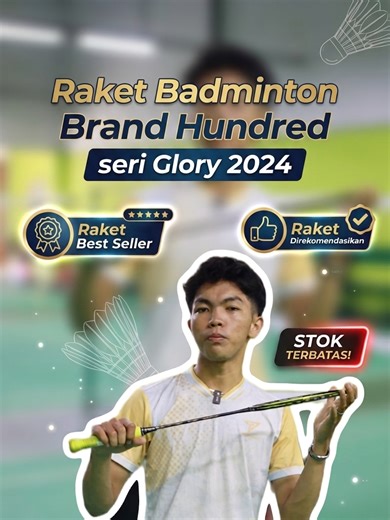 Siapa yang sudah siap 'Glory' tahun ini? 🔥 Kenalin nih, raket yang didesain khusus buat merayakan euforia pesta olahraga dunia tahun 2024. Hundred Glory 2024 edisi terbatas! Bukan cuma tampang yang mewah, raket ini punya feel super nyaman dan responsif. Cocok banget buat kalian, pemain pemula yang mau naik kelas ke intermediate. Rasakan vibe juara di setiap ayunan! ✨🚀 Spesifikasi & Teknologi: 🛡️ Material: High Modulus Graphite (HMG) – Ringan & Kuat 💎 Teknologi Frame: VaporShaft 7.0mm Nano Fr