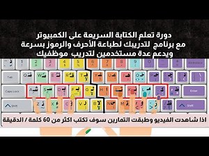 أفضل دورة تعلم الكتابة السريعة على الكمبيوتر بدون النظر للكيبور - مع برنامج مساعدعربي English