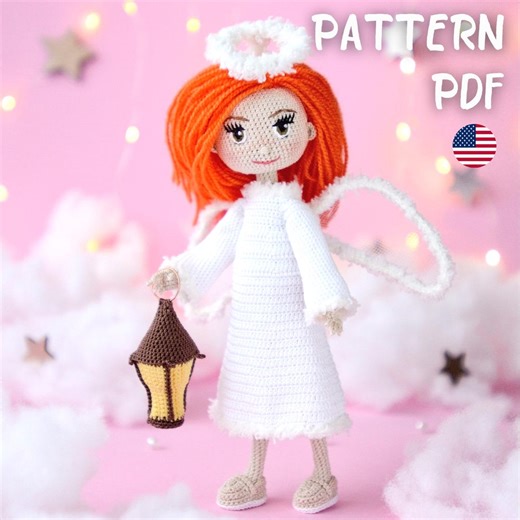 Crochet Angel Costume Pattern, Angel Costume for Doll, English Pdf, Valentine's Day Costume, Crochet Flashlight, Holiday Decor, DIY Gift - Etsy