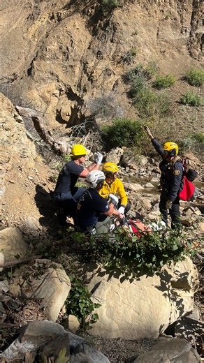 📲If you can’t call 911, text! On Saturday, January 31, Montecito Fire responded to the Cold Spring Trailhead for a report of an injured hiker. Just after 11AM, a 58-year-old woman texted 911 to report that she injured her ankle near Tangerine Falls and needed help. Firefighters and Santa Barbara County Search And Rescue team members hiked up the trail and located the patient. Due to the remote location and extent of injuries, Santa Barbara County’s Air Support Unit Copter308 responded to the sc