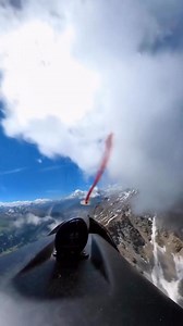 That moment when the LS6 dives above the Alps, smoke trailing behind, and the mountains look close enough to touch. #glider #ls6 #soaring #aerobatics | Glider Airstrip