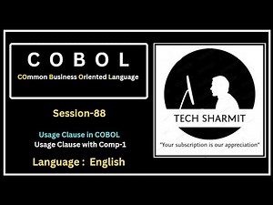 Usage Clause in COBOL: Understanding Comp-1 and Usage Clauses (Session-88) (English)
