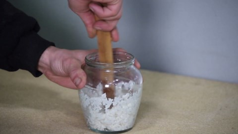 Mix gasoline with soap and get great results in burning wood