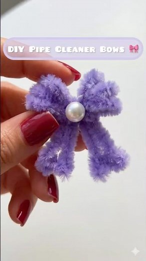 DIY Pipe Cleaner Bow 🎀💜✨ | Cute & Easy Craft Tutorial