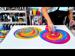 Color Makes Me Happy! - Multiple Techniques in One Painting! - Abstract Art - Acrylic Pouring