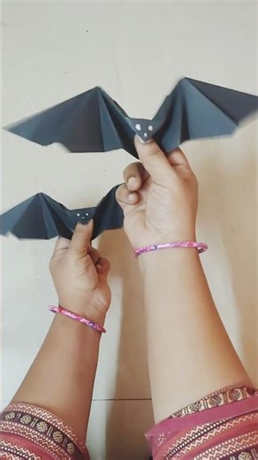 Easy Paper Bat Craft 🦇 | Simple DIY for Kids