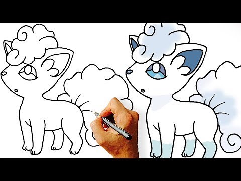 How to Draw Alolan Vulpix Pokemon Step by Step Easy