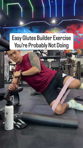 Easy glutes exercise with resistance bands