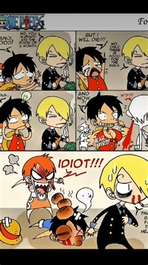Luffy’s Hungry Tricks Gone Wrong 😂 #Luffy #Sanji #Nami #OnePiece