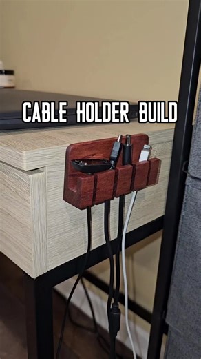 I built a small thing that solves a daily problem. Your desk doesn't need more clutter, it needs this. A solid wood cable holder for my desk to keep my laptop charger and phone charger cords from falling into the abyss. This simple woodworking project can be made using only a small scrap block of wood. #woodart #woodcraft #handmade #dıy #woodworking