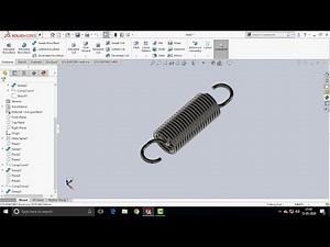 Simple way of 3-D modeling of Helical Extension Spring in SolidWorks.