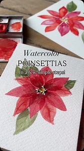 1K views · 983 reactions | This poinsettia watercolor tutorial is...