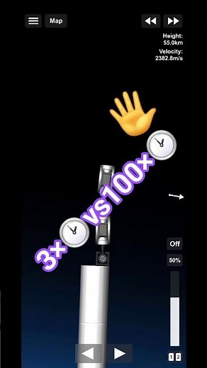 ​Glitched Rocket: 3x 🕑vs 100x🕑 Speed Test! 🚀 | Spaceflight Simulator