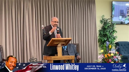 Celebration of Life for Mr. Linwood Whitley Saturday, January 17, 2026 11:00 AM Unity Chapel at Cliffdale 1037 71st School Road Fayetteville, North Carolina 28314 Corporate Office: Unity Funeral Services, Inc. 594 S. Reilly Road, Suite 106 Fayetteville, North Carolina 28314 910.860.3900 (Fayetteville) 919.212.4200 (Raleigh) 910.860.2343 (Fax) 910.551.1537 (Se habla Espanol) www.unityfuneralservices.com | Unity Funeral Services
