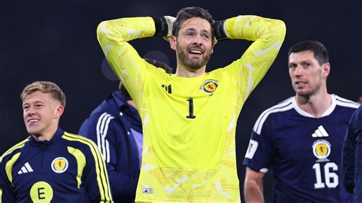 'Emotional' Scotland GK Gordon makes first World Cup aged 42