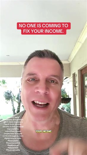 No One Is Coming To Fix Your Income. Learn how Learn2Earn helps people take control through digital income skills. #learn2earn #onlineincome #wakeupcall #digitalskills #financialreality