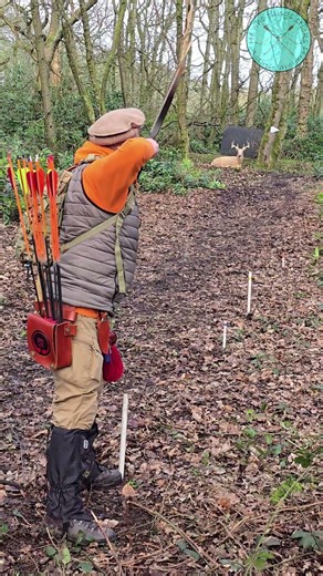 field archery, seated stag shot #fieldarchery #3darchery #asiaticarchery