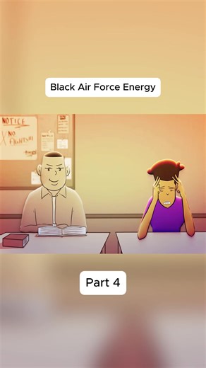 Black Air Force Energy #animation #anime #fory #viral #fyp | black air force energy