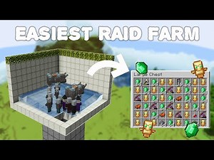 EASY Raid Farm Tutorial for Minecraft Bedrock 1.21| No Redstone!