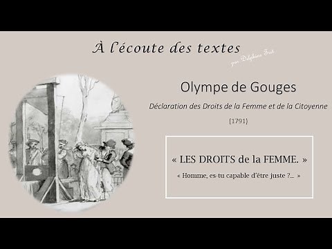 "Homme, es-tu capable d'être juste ?" d'OLYMPE de GOUGES (La DDFC)