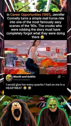 In Career Opportunities (1991), Jennifer Connelly Rides the Mall Horse Into Movie History