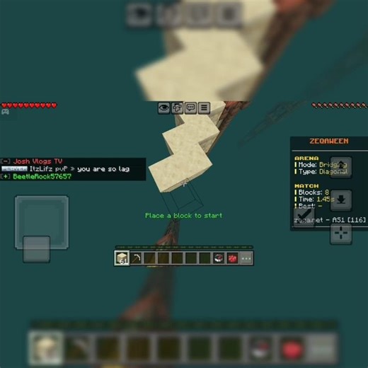 god icy bridge in minecraft fully cam #legit #minecraft #bridge