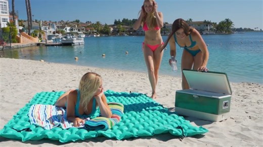 Watch Intex Giant Inflatable Floating Water Mat Platform Pad on Amazon Live