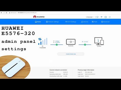 Huawei E5576-320 mobile 4G router Wi-Fi • Admin panel login and settings overview