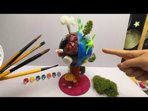 DIY Earth Model 🌍♻️ | Recycled Materials Creative Craft