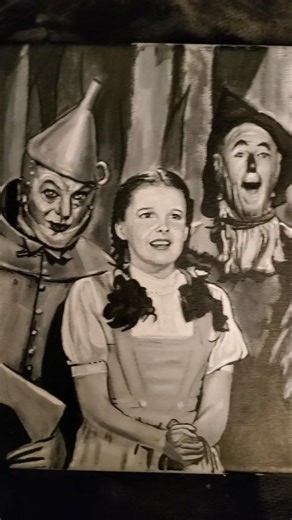 Wizard of Oz painting progress #wizardofoz #judygarland #painting #art #artwork #artist #portrait