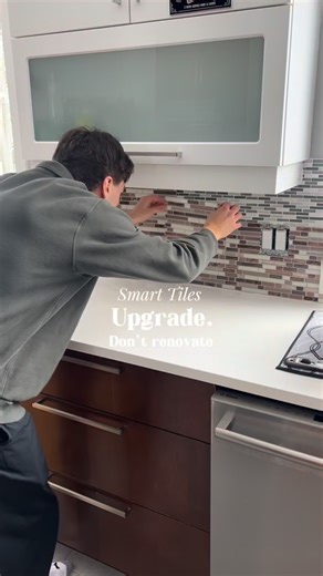 The Smart Tiles on Instagram: "Upgrade it. Don’t renovate. ✨ You don’t need demolition dust or a full remodel to fall back in love with your space. Sometimes, all it takes is a few hours, a fresh design, and Smart Tiles. No grout. No stress. No contractor. Just peel, stick, and watch your room transform. Because upgrading your home should feel exciting — not overwhelming. ——————————————- Améliorez. Ne rénovez pas. ✨ Pas besoin de marteau ni de gros travaux pour redonner vie à votre espace. Parfo