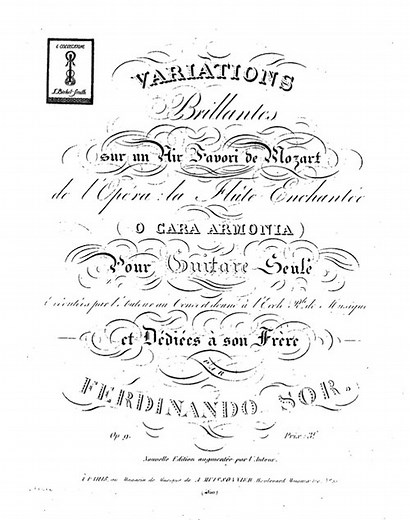Introduction and Variations on a Theme by Mozart, Op. 9 by Fernando Sor | This is Classical Guitar