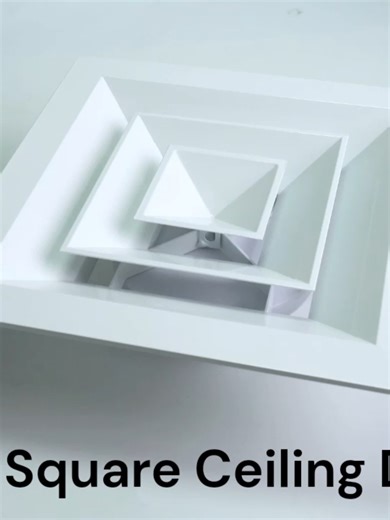 4 Way HVAC Air Supply Diffuser 💨 Four directions, balanced airflow. A simple look at one of the most commonly used air supply diffusers in HVAC ceiling systems. #GFI #HVACDiffuser #4WayDiffuser #AirSupply #HVAC