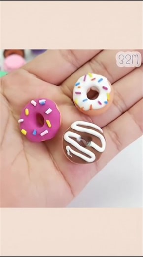 DIY Clay Donut 🍩 magic ✨ #clay #diy #polymerclay #clayart #donuts #claycrafts #shorts