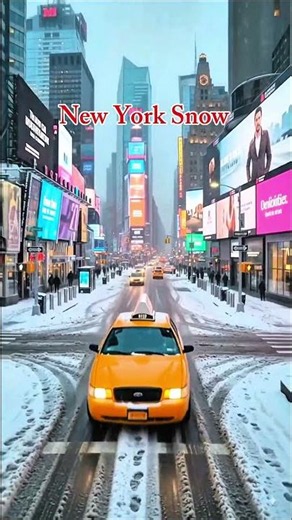 ❄️ Snowy vibes in New York City 🗽 #america#exploreamerica #travel#trending#travelamerica #exploreusa