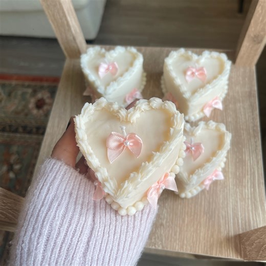 Coquette Cake Candles With Bows - Etsy