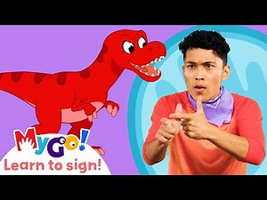 Learn Sign Language with Morphle! | Dinosaurs & the Magic Time Machine | MyGo! | ASL for Kids