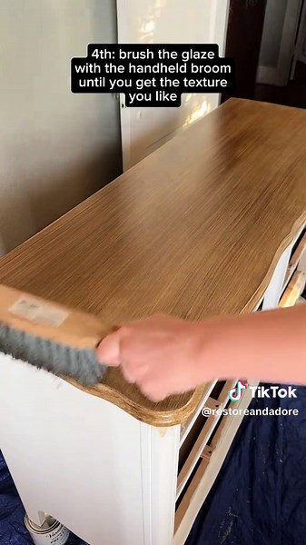 I’ve had a few people ask me for a tutorial so here is how I do the pottery barn seadrift brushed look! I hope this helps! Shoutout to @Rust-Oleum, the brushed look is my best seller. #fyp #viral #dresser #diy
