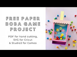 DIY easy 3d paper craft idea - super cute boba bubble tea game - FREE handmade project