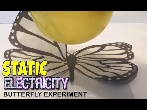 Static Electricity Butterfly Experiment (Balloon butterfly experiment)
