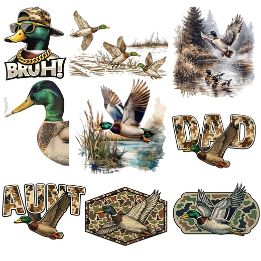 Duck PNG Bundle Transparent Background Mallardduck Clipart Hunting Duck Art Vintage Duck Illustration Camouflage Duck Design Sublimation PNG - Etsy
