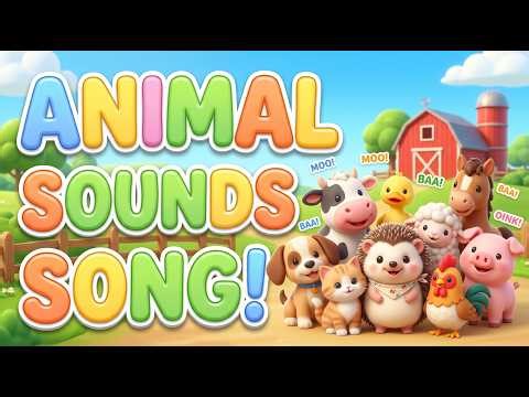Animal Sounds Song for Kids | Domestic Farm Animals Sounds | Nursery Rhymes
