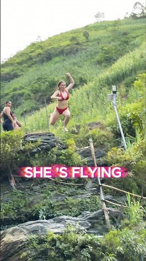 You Won't Believe How High This Jump Was! #travel #cliffjumping #waterfall #nature