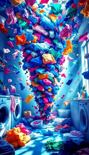 World’s Wildest Laundry Tornado Spins Out of Control! 🌪️👕